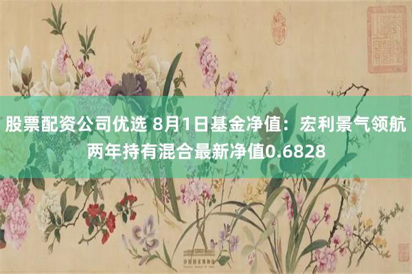 股票配资公司优选 8月1日基金净值：宏利景气领航两年持有混合最新净值0.6828