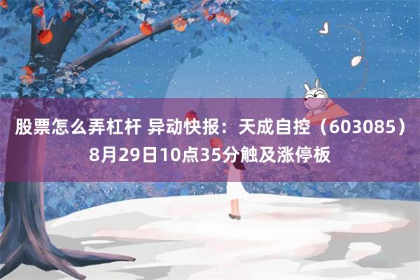 股票怎么弄杠杆 异动快报：天成自控（603085）8月29日10点35分触及涨停板