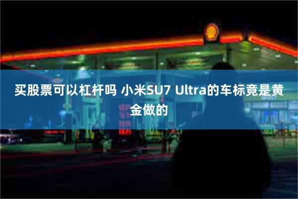 买股票可以杠杆吗 小米SU7 Ultra的车标竟是黄金做的